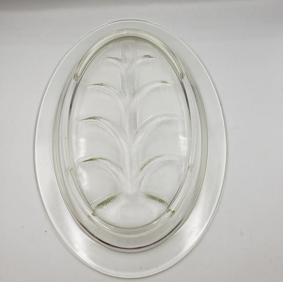 Vintage GLASBAKE Serving Platter Tree Of Life Design Glass - Picture 10 of 10